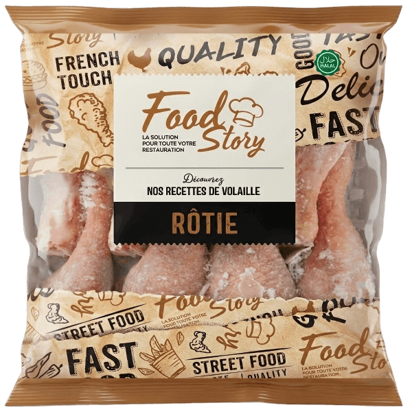 Rôtie — Pièces de poulet rôties dorées à point. Saveur authentique pour des plats généreux et savoureux.
